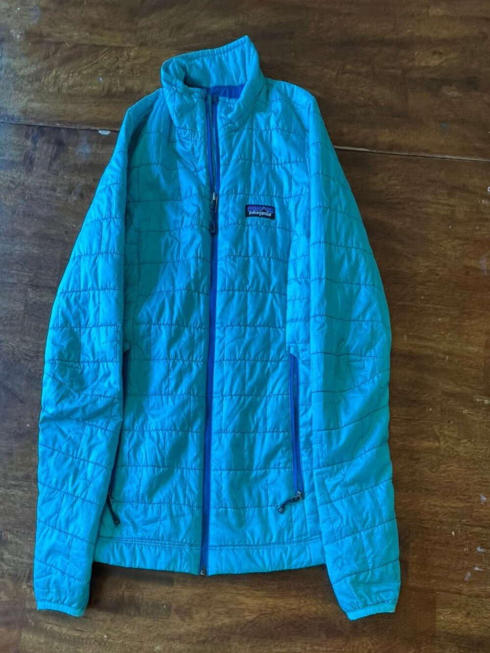 Patagonia Nano Puff Jacket Women's XS Turquoise Full Zip Packable